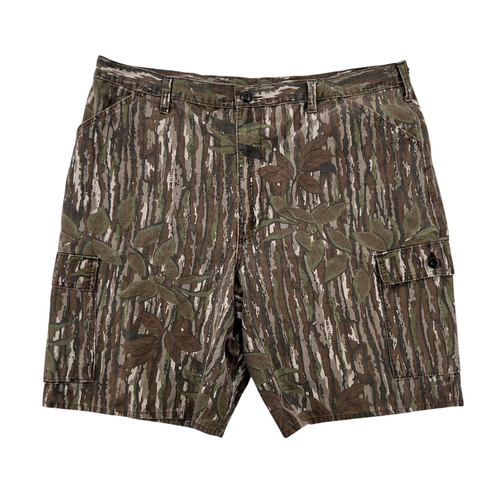 VTG 90s Liberty Camo Cargo Shorts Men XL Brown Green Realtree USA Made Hunting
